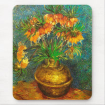 Fritillaries in a Copper Vase, Vincent van Gogh Mousepads
