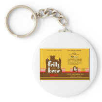 FRITZ BREW CONE TOP BEER CAN DESIGN FREEPORT ILL KEY CHAIN