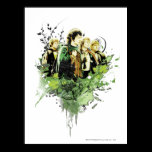 Frodo with Hobbits Vector Collage posters