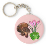 Frog and Toadstool keychains