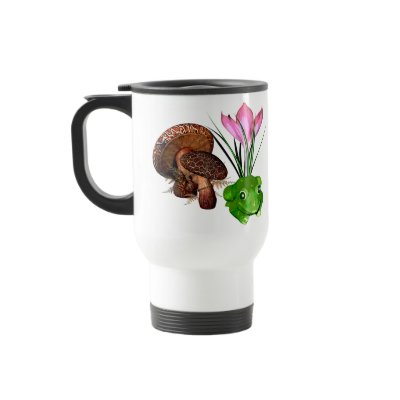 Frog and Toadstool Mug by orsobear