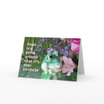 Frog Birthday card- customise