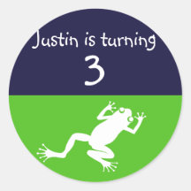Frog Birthday Sticker