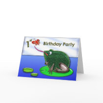 Frog & Bug in Pond 1st Birthday