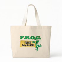 FROG CHRISTIAN ACRONYM FULLY RELY ON GOD TOTE BAG