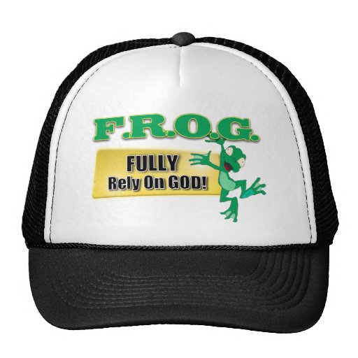 FROG CHRISTIAN ACRONYM FULLY RELY ON GOD MESH HAT