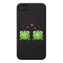 Frog Couple with hearts. Case-Mate iPhone 4 Case