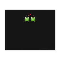 Frog Couple with hearts. Personalized Flyer