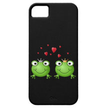 Frog Couple with hearts. iPhone 5 Case