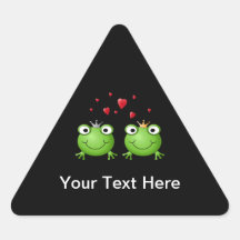 Frog Couple with hearts. Sticker