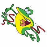 frog crossing finish line cartoon photo sculptures
