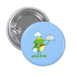 Frog Frogs Amphibian Funny Chef Cartoon Animal Pin