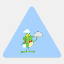 Frog Frogs Amphibian Funny Chef Cartoon Animal Stickers