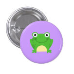 Frog Frogs Amphibian Green Cute Cartoon Animal Button