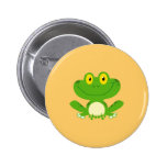 Frog Frogs Amphibian Green Cute Cartoon Animal Pinback Buttons