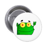 Frog Frogs Amphibian Green Cute Cartoon Animal Button