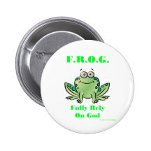 FROG (Fully Rely on God) Pin
