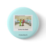 Frog Homocide Police Cartoon On Novelty Button