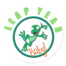 frog in a circle round sticker