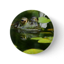 Frog in a Lily Pond Button