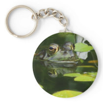 Frog in a Lily Pond Keychains