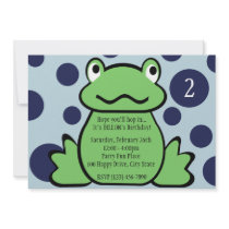 Frog Kids Birthday Announcements