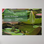 Frog King Haiku Poster