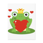 Frog King with Heart Post Card