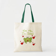 Frog Kiss Me I'm Irish Tshirts and Gifts Canvas Bags