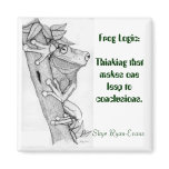 "FROG LOGIC" Fun Frog Magnet