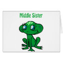 frog middle sister cards