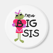 Frog New Big Sis T-shirts and Gifts Magnet