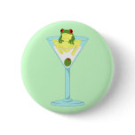 Frog & Olive in Martini Glass buttons