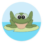 Frog on a Lily Pad Sticker