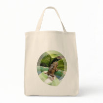 Frog On Back Grocery Tote Bag