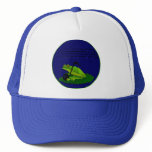 Frog on Lilypad with music notes Trucker Hat