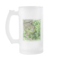 Frog on Marsh Frosted Beer Mug