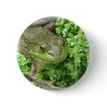 Frog on Marsh Round Button