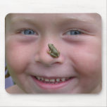 frog on nose mousepads