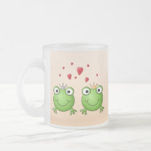 Frog Prince and Frog Princess, with hearts. Coffee Mug
