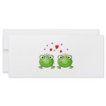 Frog Prince and Frog Princess, with hearts. Personalized Rack Card
