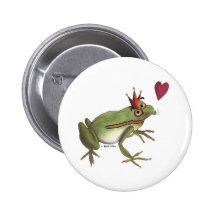 Frog Prince badge Pinback Button