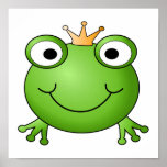 Frog Prince. Happy Frog. Print
