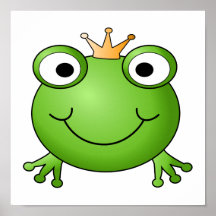 Frog Prince. Happy Frog. Print
