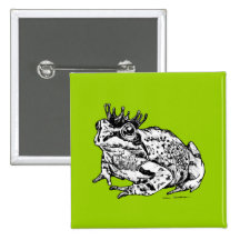 Frog Prince Pinback Button