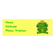 Frog Prince Profile Card Business Card