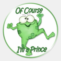 Frog Prince Round Sticker