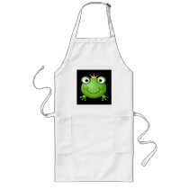 Frog Prince. Smiling Frog with a Crown. Aprons