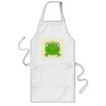 Frog Prince. Smiling Frog with a Crown. Aprons