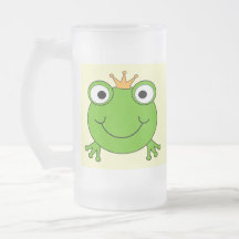Frog Prince. Smiling Frog with a Crown. Coffee Mug